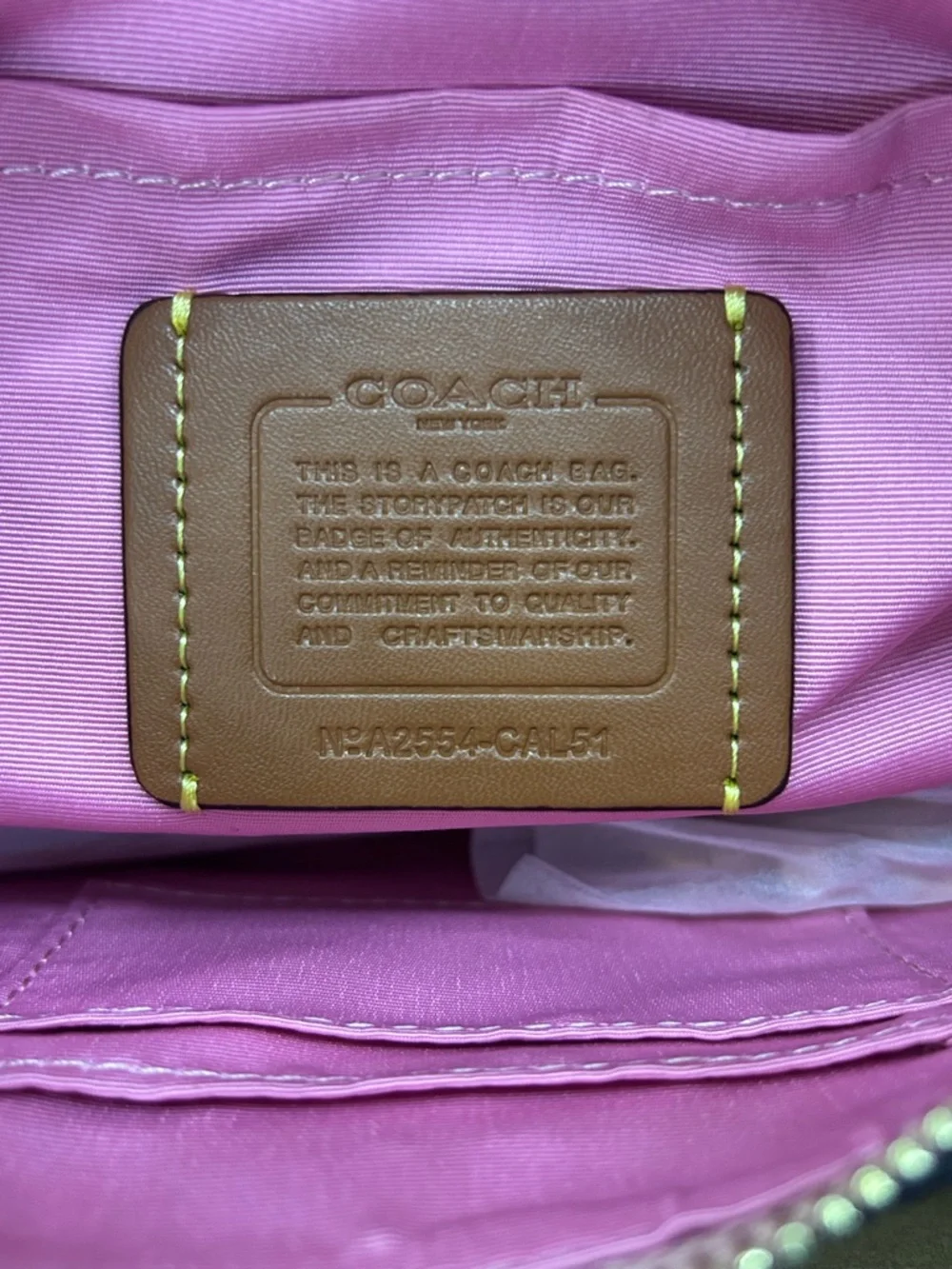 Coach Pink Signature Mini Shoulder Bag with Gold Hardware - Picture 3 of 9
